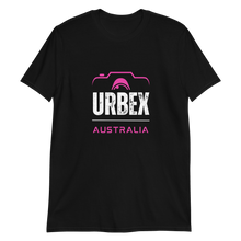 Load image into Gallery viewer, Urbex Australia Black and Pink Unisex T-Shirt │ Abandoned World Photography Urbex Shop
