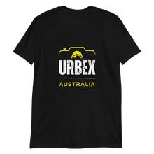 Load image into Gallery viewer, Urbex Australia Black and Yellow Unisex T-Shirt │ Abandoned World Photography Urbex Shop
