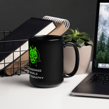 Load image into Gallery viewer, Black and Green AWP Wolf Mug 15oz │ Abandoned World Photography Urbex Shop
