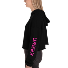 Load image into Gallery viewer, Black and Pink Womens Urbex Cropped Hoodie │ Abandoned World Photography Urbex Shop
