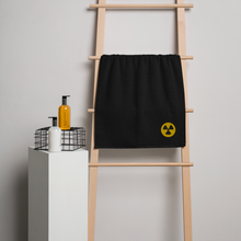 Load image into Gallery viewer, Black and Yellow Biohazard Turkish Cotton Towel │ Abandoned World Photography Urbex Shop
