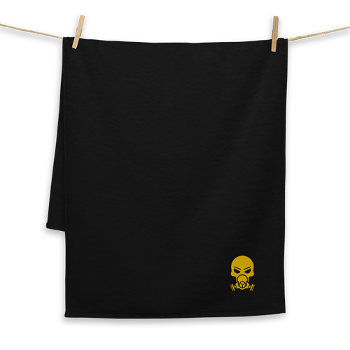Black and Yellow Gas Mask Turkish Cotton Towel  │ Abandoned World Photography Urbex Shop