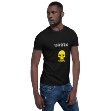 Load image into Gallery viewer, Black and Yellow Gasmask Skull Urbex T-Shirt Unisex

