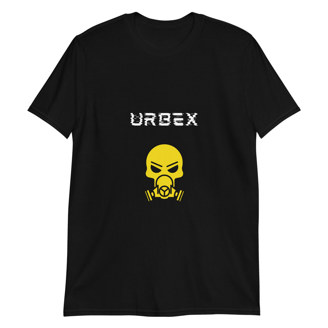 Black and Yellow Gasmask Skull Urbex T-Shirt Unisex