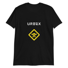 Load image into Gallery viewer, Black and Yellow Urbex Skull Unisex T-Shirt │ Abandoned World Photography Urbex Shop
