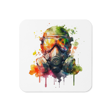 Load image into Gallery viewer, Gas Mask Watercolour Urbex Coaster 1
