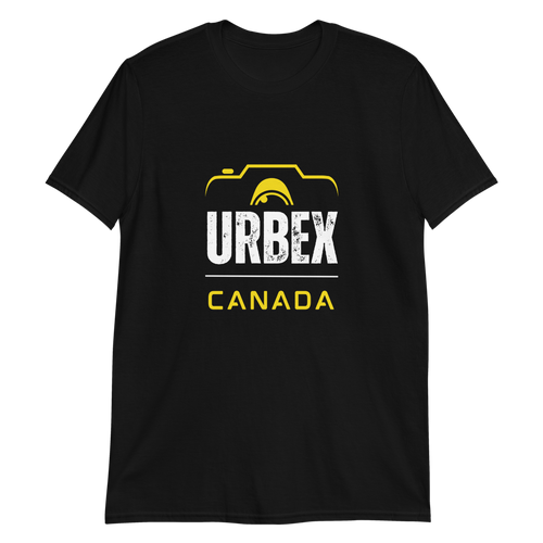 Black and Yellow Urbex Canada Unisex T-shirt  │ Abandoned World Photography Urbex Shop