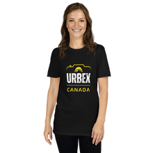 Load image into Gallery viewer, Black and Yellow Urbex Canada Unisex T-shirt │ Abandoned World Photography Urbex Shop
