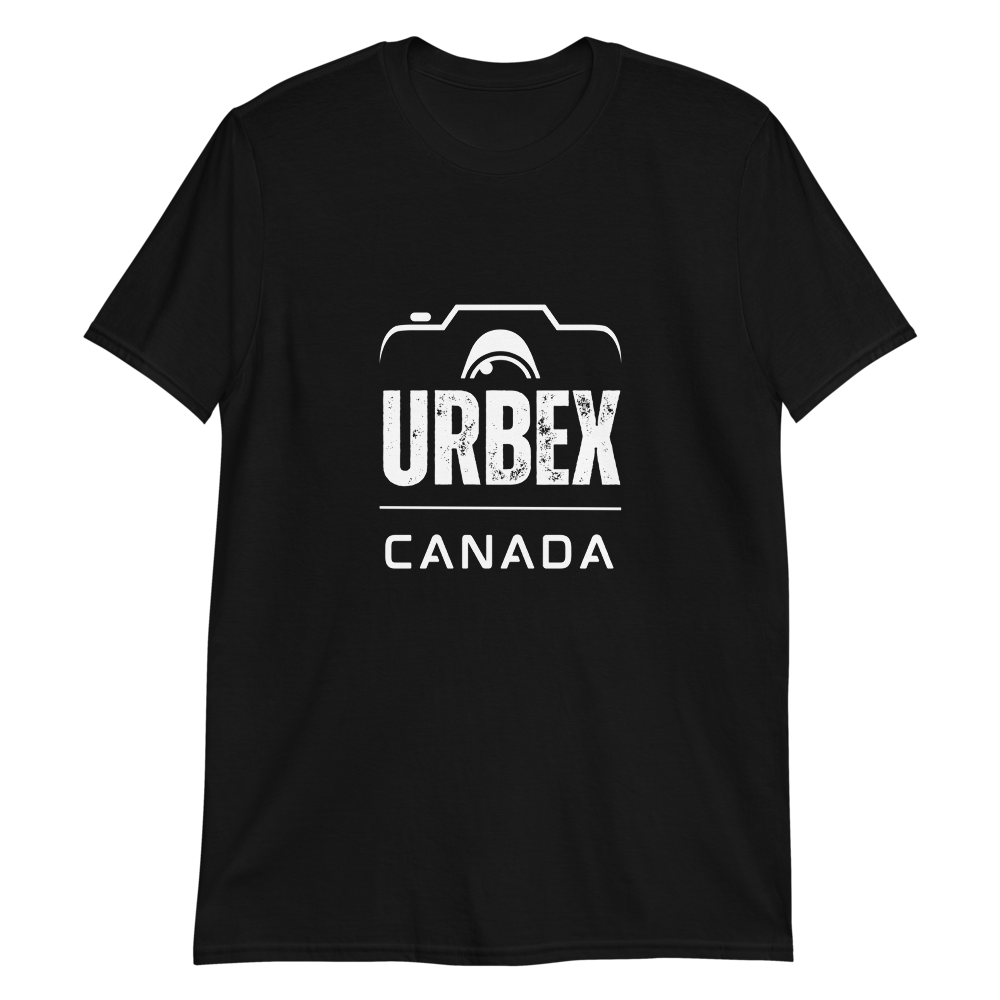 Black and White Urbex Canada Unisex T-shirt │ Abandoned World Photography Urbex Shop