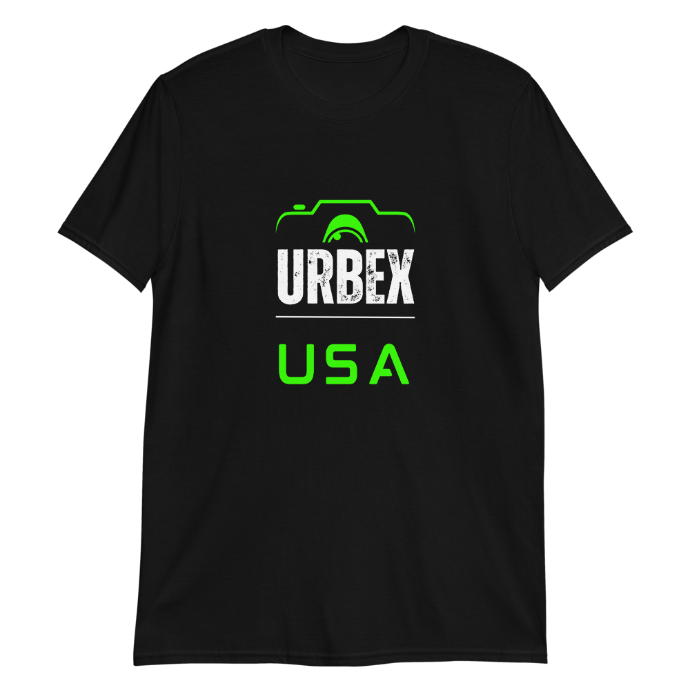 Black and Green Urbex USA Unisex T-Shirt │ Abandoned World Photography Urbex Shop