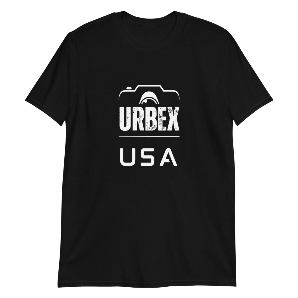 Black and White Urbex USA Unisex T-Shirt  │ Abandoned World Photography Urbex Shop