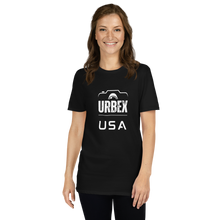 Load image into Gallery viewer, Black and White Urbex USA Unisex T-Shirt │ Abandoned World Photography Urbex Shop
