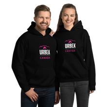 Load image into Gallery viewer, Black and Pink Urbex Canada Unisex Hoodie │ Abandoned World Photography Urbex Shop
