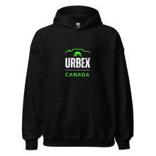 Load image into Gallery viewer, Black and Green Urbex Canada Unisex Hoodie │ Abandoned World Photography Urbex Shop
