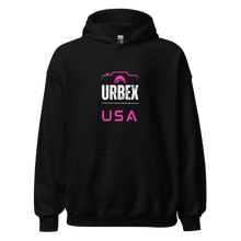 Load image into Gallery viewer, Black and Pink Urbex USA Unisex Sweater │ Abandoned World Photography Urbex Shop
