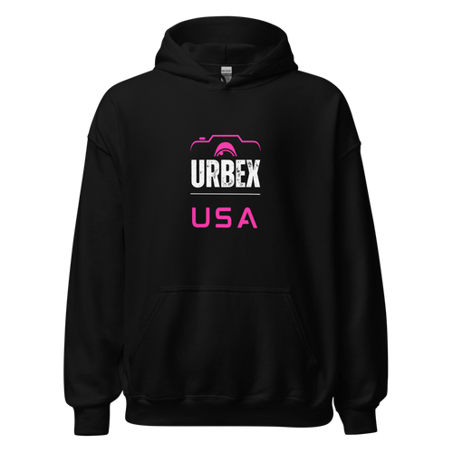 Black and Pink Urbex USA Unisex Sweater │ Abandoned World Photography Urbex Shop