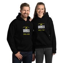 Load image into Gallery viewer, Black and Yellow Urbex Ireland Unisex Hoodie │ Abandoned World Photography Urbex Shop
