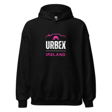 Load image into Gallery viewer, Black and Pink Urbex Ireland Unisex Hoodie │ Abandoned World Photography Urbex Shop
