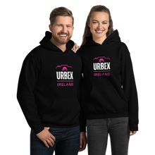 Load image into Gallery viewer, Black and Pink Urbex Ireland Unisex Hoodie │ Abandoned World Photography Urbex Shop
