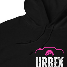 Load image into Gallery viewer, Black and Pink Urbex USA Unisex Sweater │ Abandoned World Photography Urbex Shop
