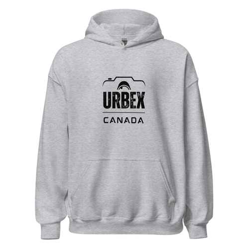 Grey and Black Urbex Canada Unisex Hoodie