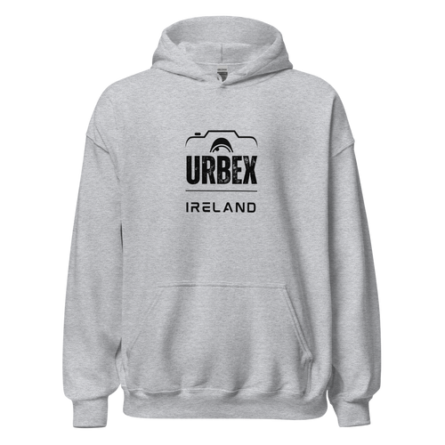 Grey and Black Urbex Ireland Unisex Hoodie