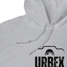 Load image into Gallery viewer, Grey and Black Urbex Ireland Unisex Hoodie
