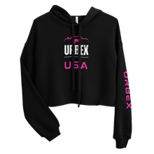 Load image into Gallery viewer, Black and Pink Urbex USA Womens Cropped Sweater │ Abandoned World Photography Urbex Shop
