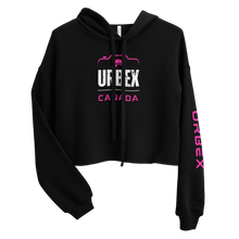 Load image into Gallery viewer, Black and Pink Urbex Canada Womens Cropped Sweater │ Abandoned World Photography Urbex Shop
