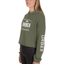 Load image into Gallery viewer, Green and White Urbex Canada Women&#39;s Cropped Sweater
